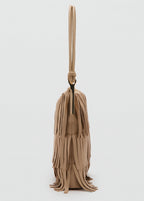 Grand Sac Porté Épaule Cuir À Franges