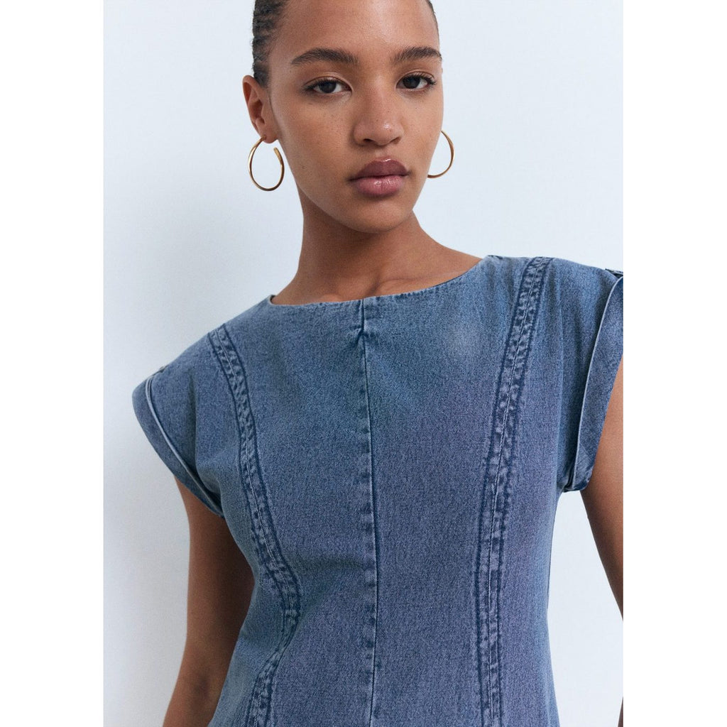 Robe En Jean Détail Coutures