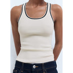 Top Maille Détails Contrastants