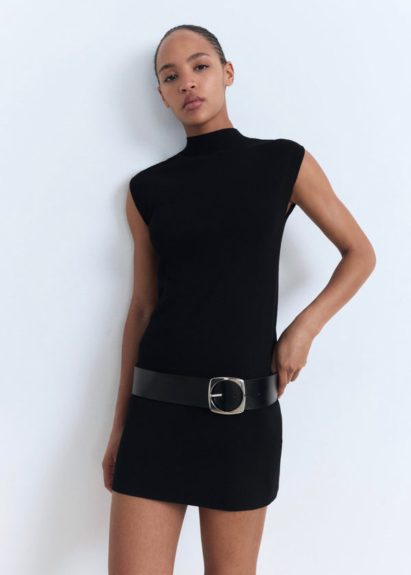 Robe Maille Col Montant