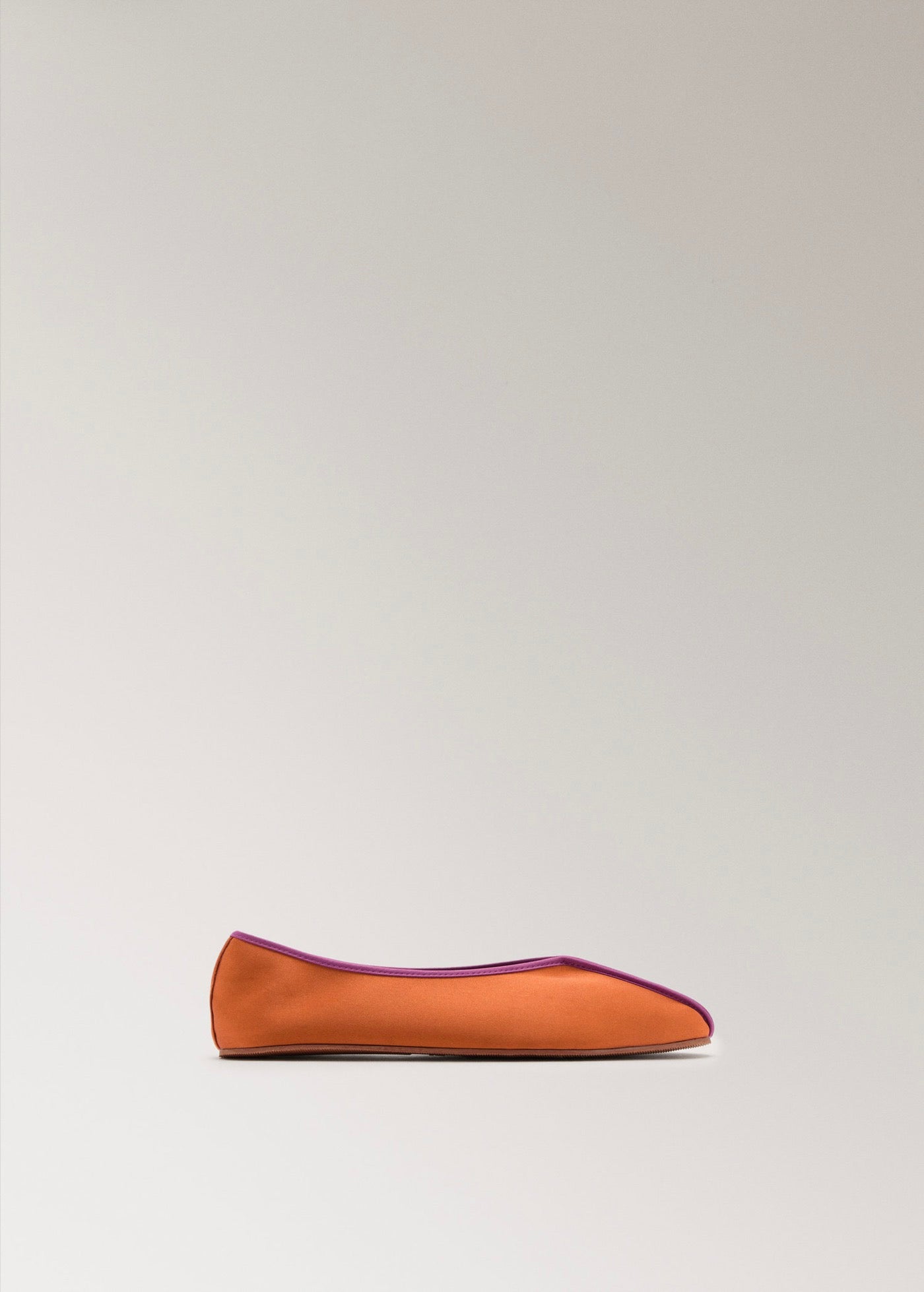 Ballerines En Satin Passepoil Contrasté