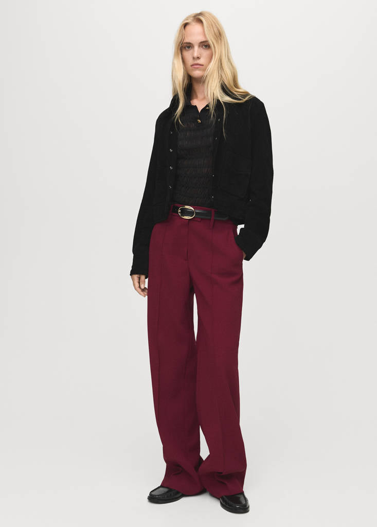 Pantaloni Dritti a Vita Regolare