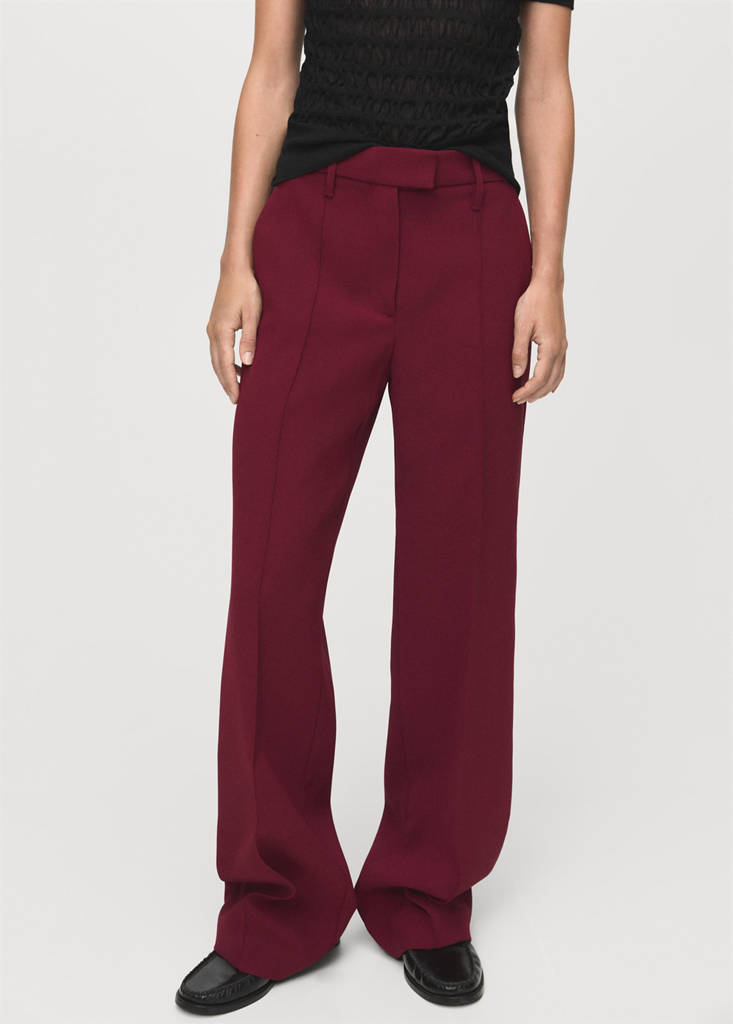 Pantaloni Dritti a Vita Regolare
