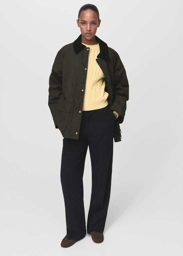 Parka In Cotone Di Velluto A Coste
