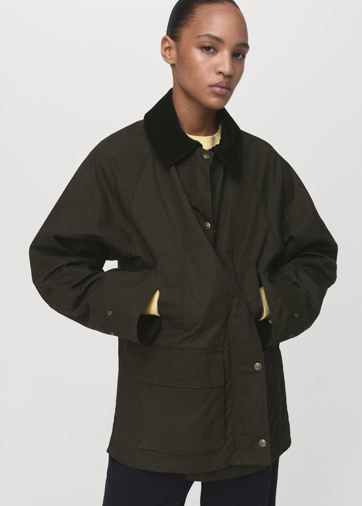 Parka In Cotone Di Velluto A Coste