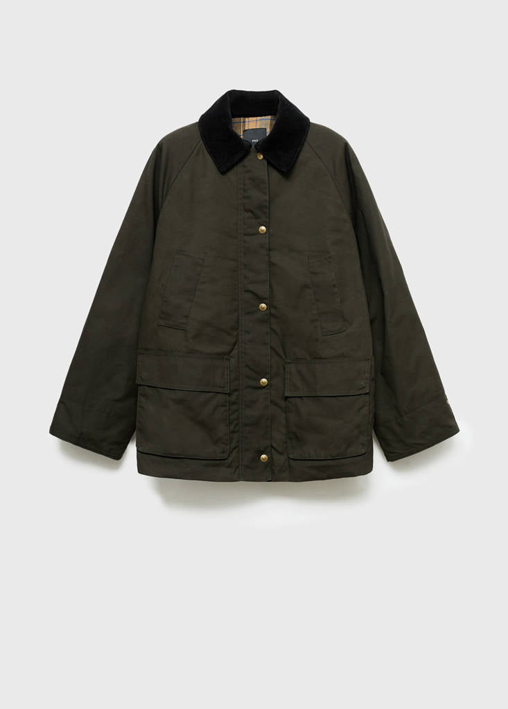 Parka In Cotone Di Velluto A Coste