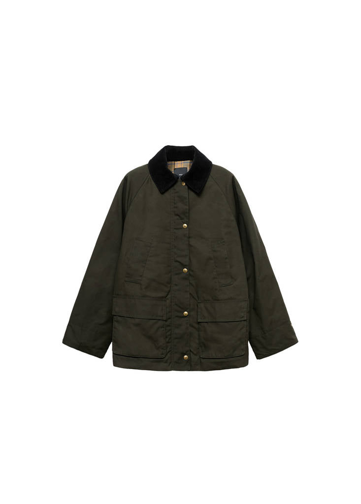 Parka In Cotone Di Velluto A Coste