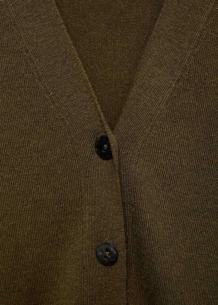 Cardigan In Maglia Scollo a V