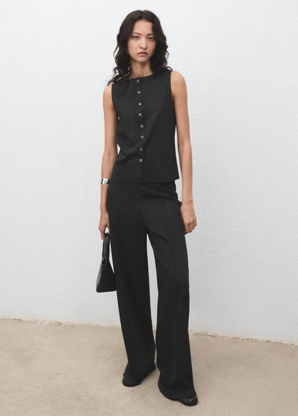 Pantalon Droit Taille Élastique