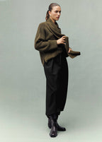 Pantaloni Con Pinces Chiusura Con Zip