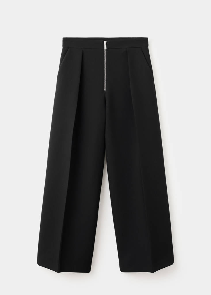Pantaloni Con Pinces Chiusura Con Zip