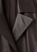 Trench con cintura 100% pelle