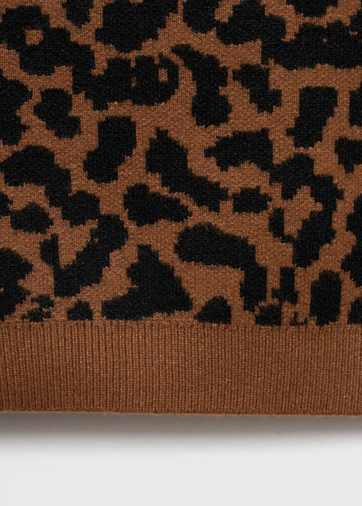 Top in maglia leopardato