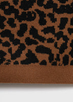 Top in maglia leopardato