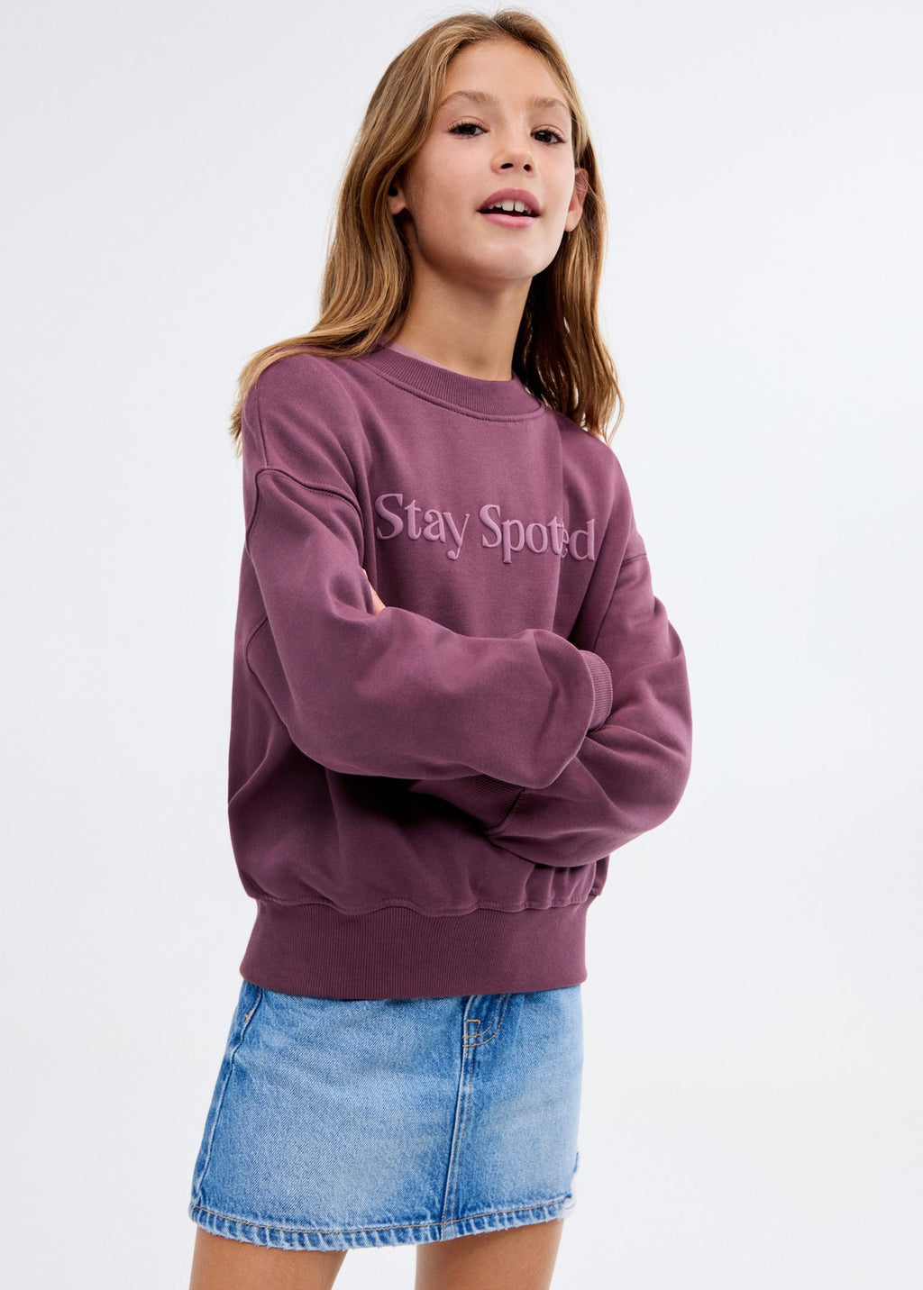 Sweat Spot Grenat - Fille