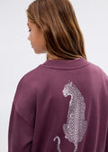 Sweat Spot Grenat - Fille