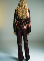 Batik-Bluse Mit Stehkragen