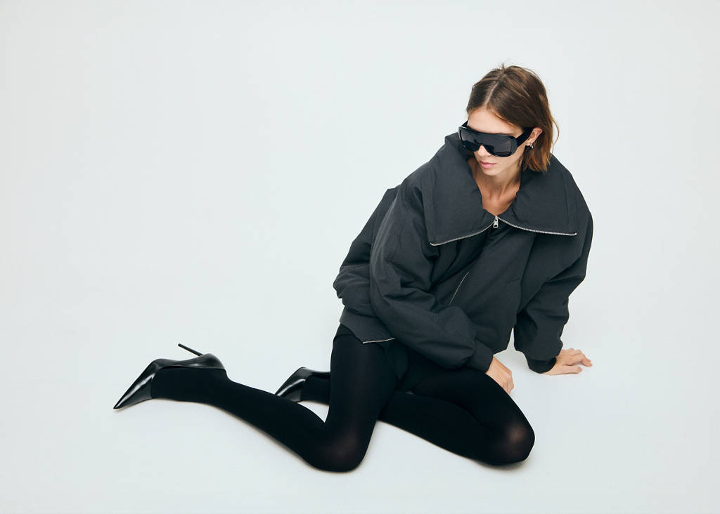 Funnel Neck Bomber Jacket