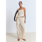 Pantalon Paperbag En Coton