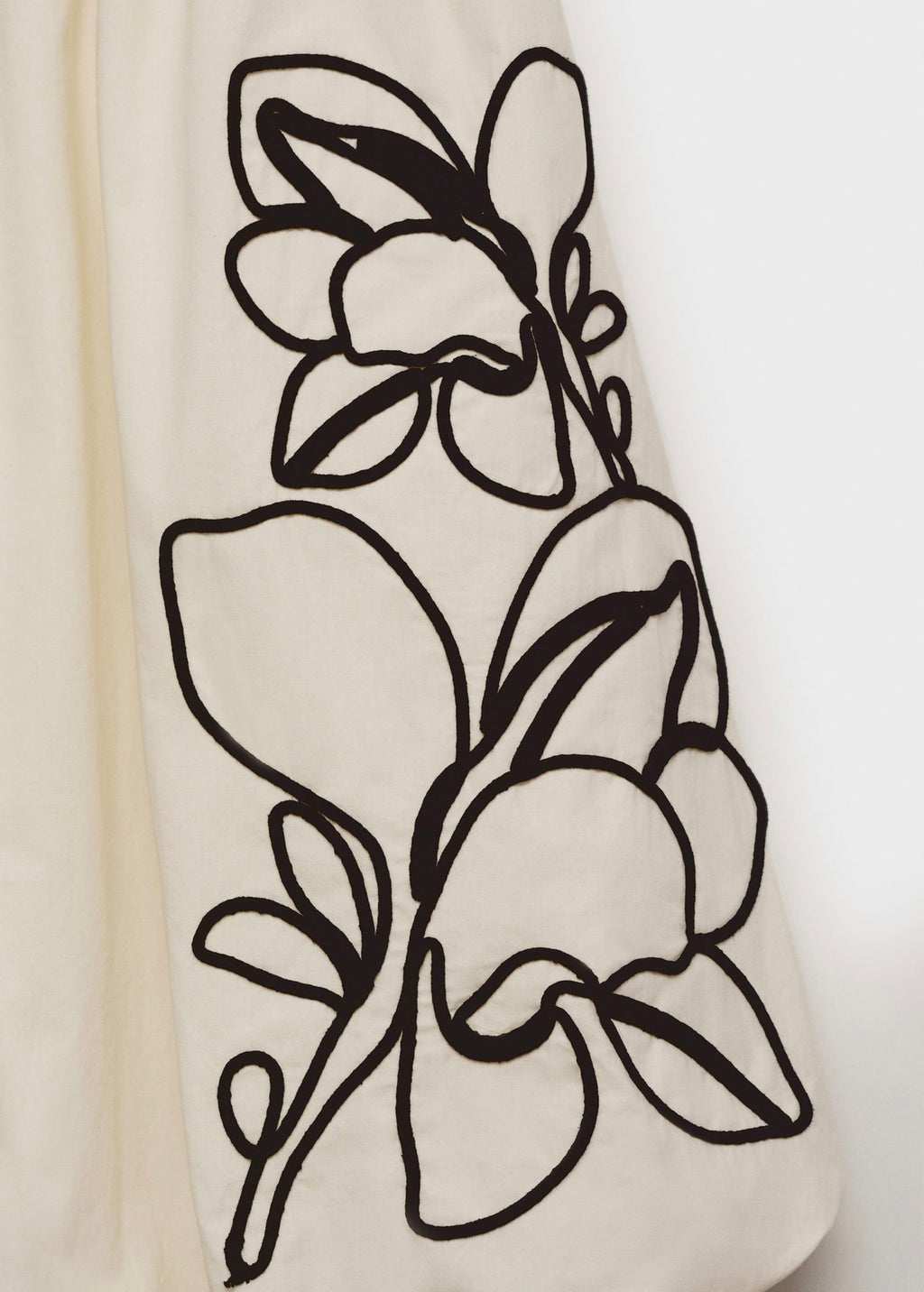 Robe Ballon Broderie À Fleurs