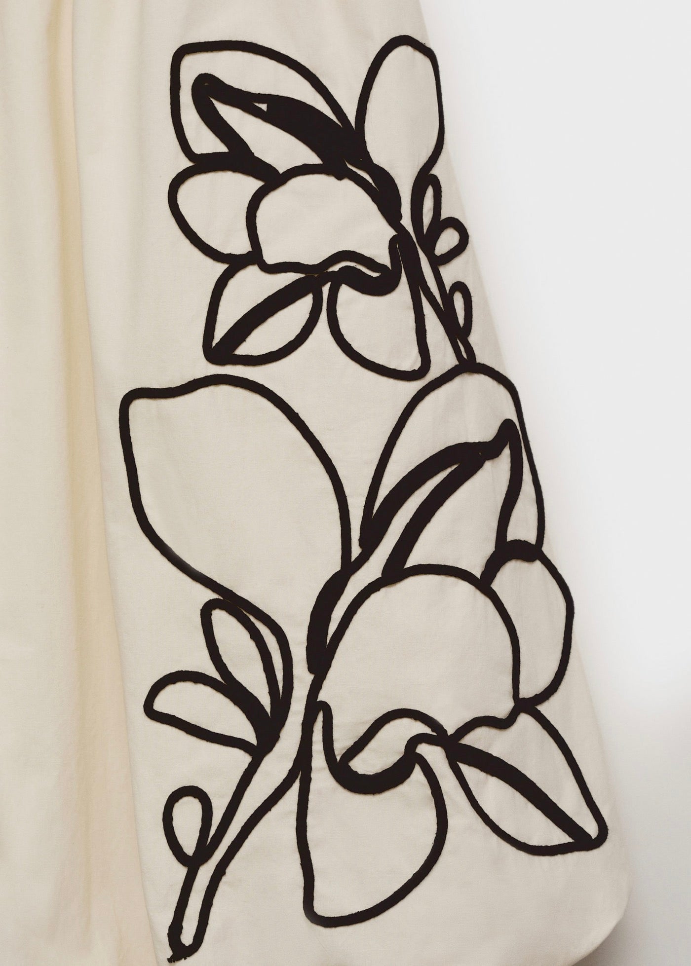 Robe Ballon Broderie À Fleurs