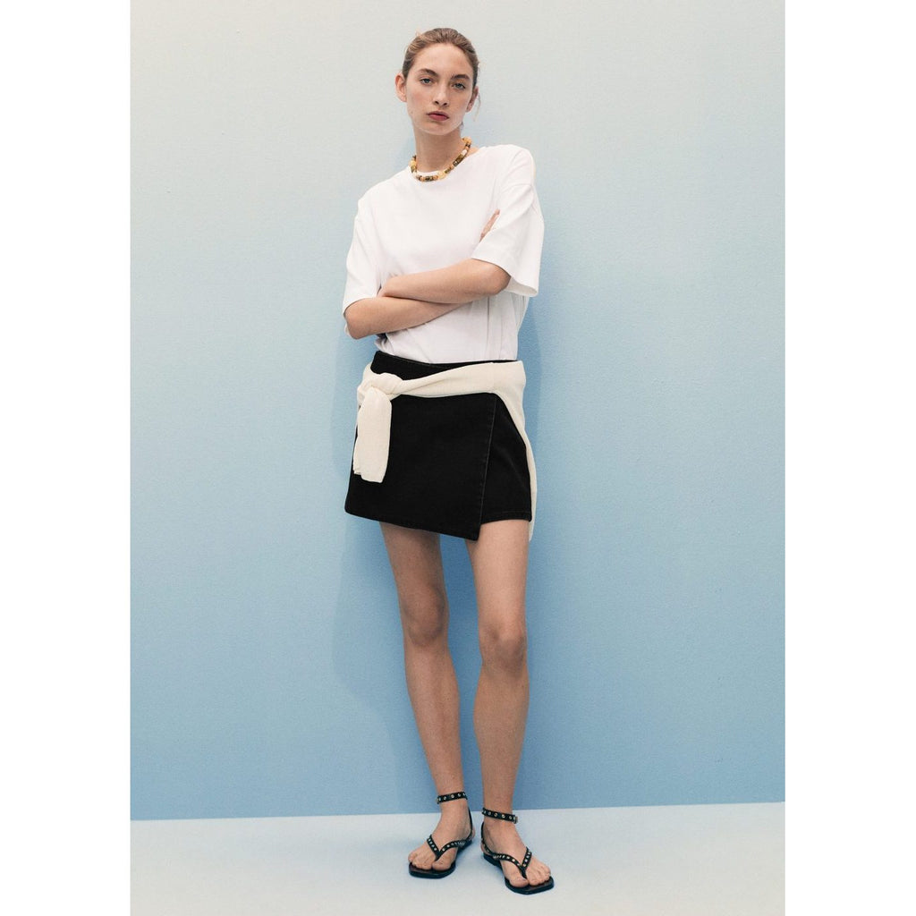 Jupe Short En Jean Croisée