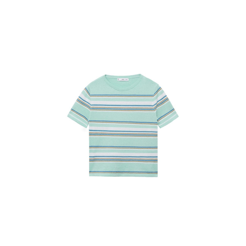 Pull À Manches Courtes À Rayures Combinées