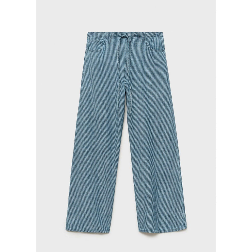 Pantalón Denim Wide Leg Cinturón