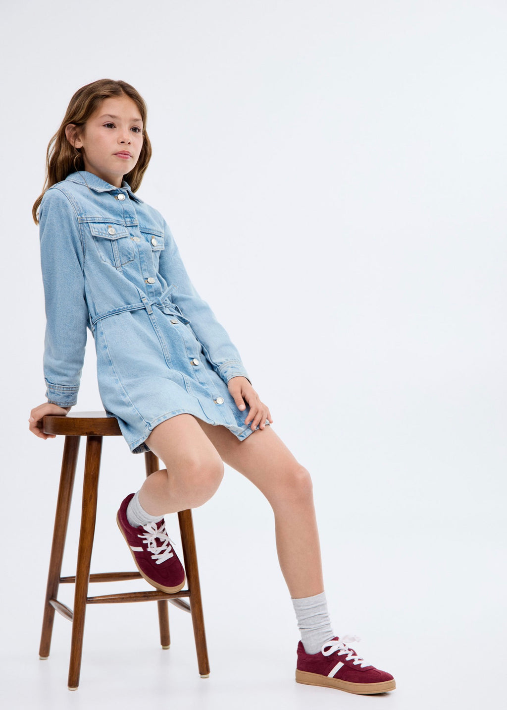 Robe Marta Bleu Moyen - Fille