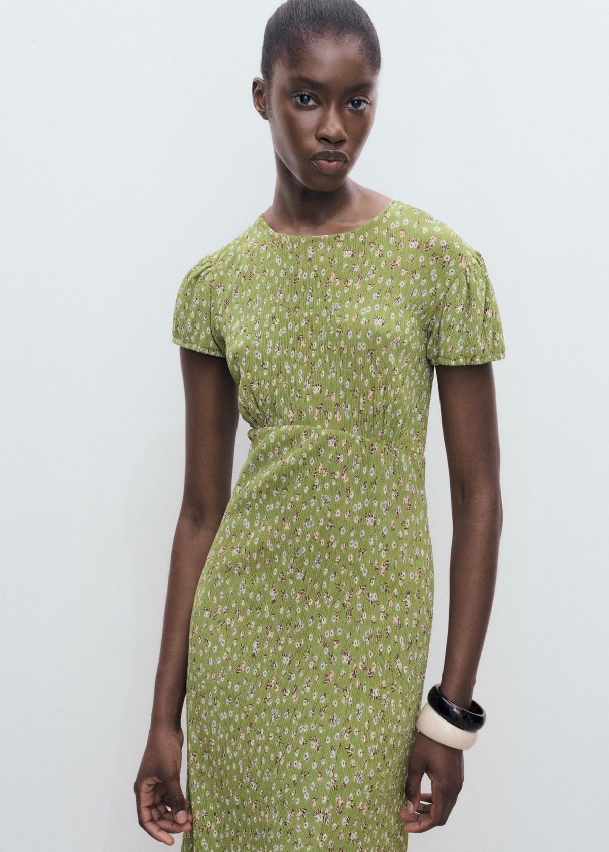 Robe Imprimée Fente Latérale
