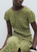 Robe Imprimée Fente Latérale