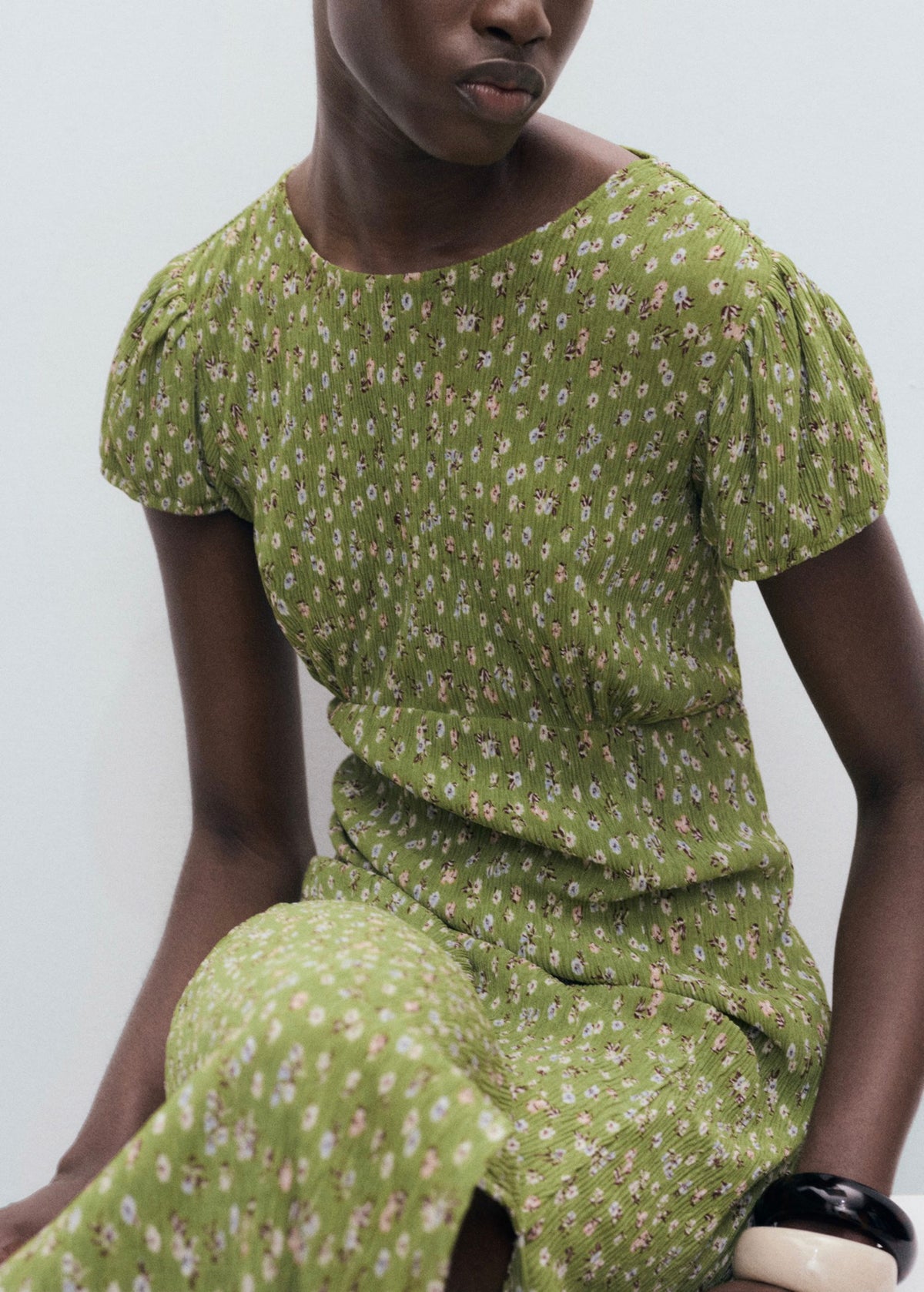Robe Imprimée Fente Latérale