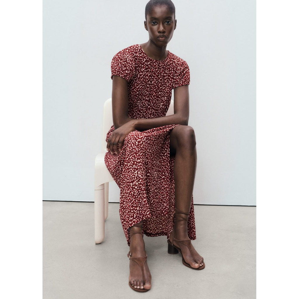 Robe Imprimée Fente Latérale
