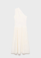 Robe Tissu Combiné Asymétrique