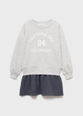 Trip Light Grey Marl Dress - Girl