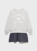 Trip Light Grey Marl Dress - Girl