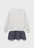 Trip Light Grey Marl Dress - Girl