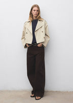 Trench Crop Doppio Petto