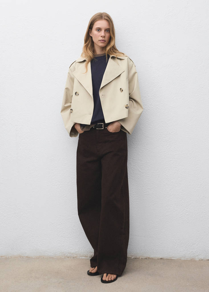 Trench Crop Doppio Petto