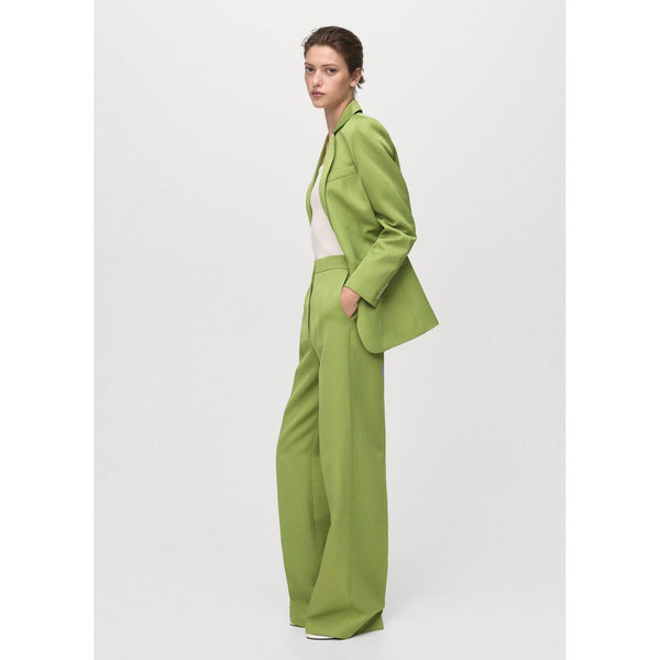 Pantalon De Costume Droit Lin Mélangé