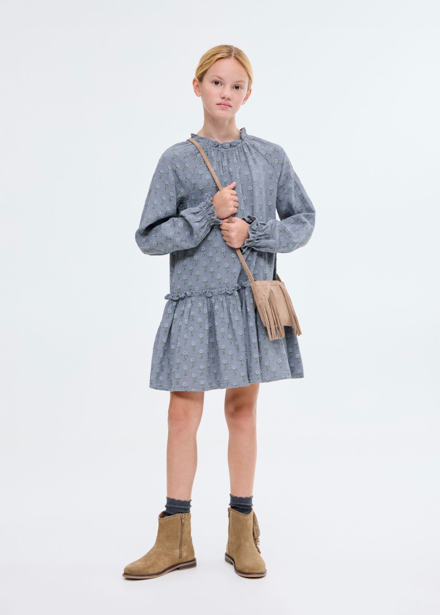 Robe Petunia Bleu Ciel - Fille