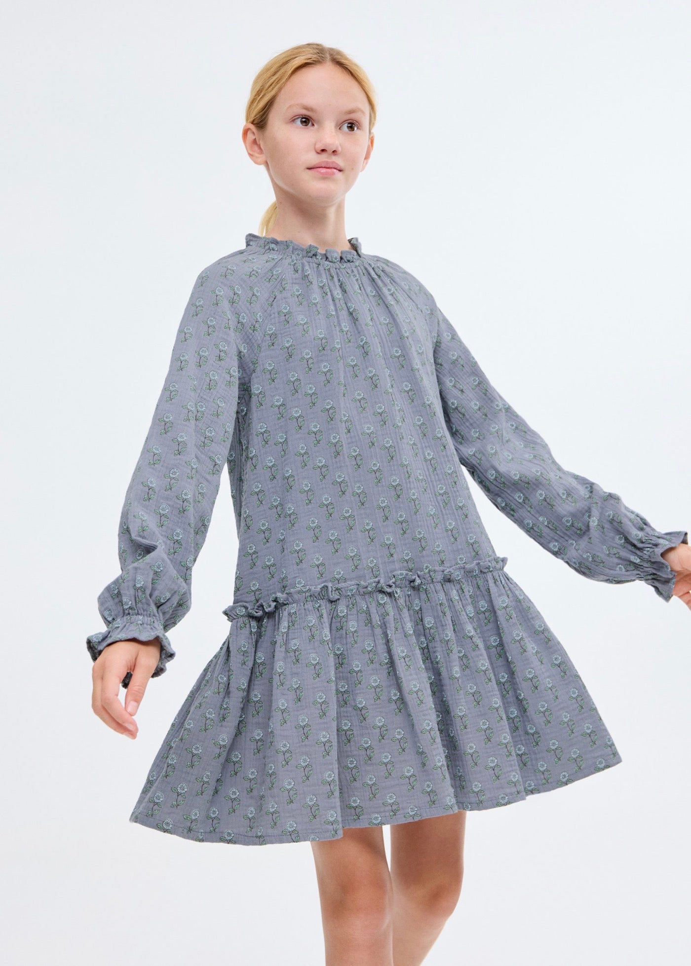 Robe Petunia Bleu Ciel - Fille
