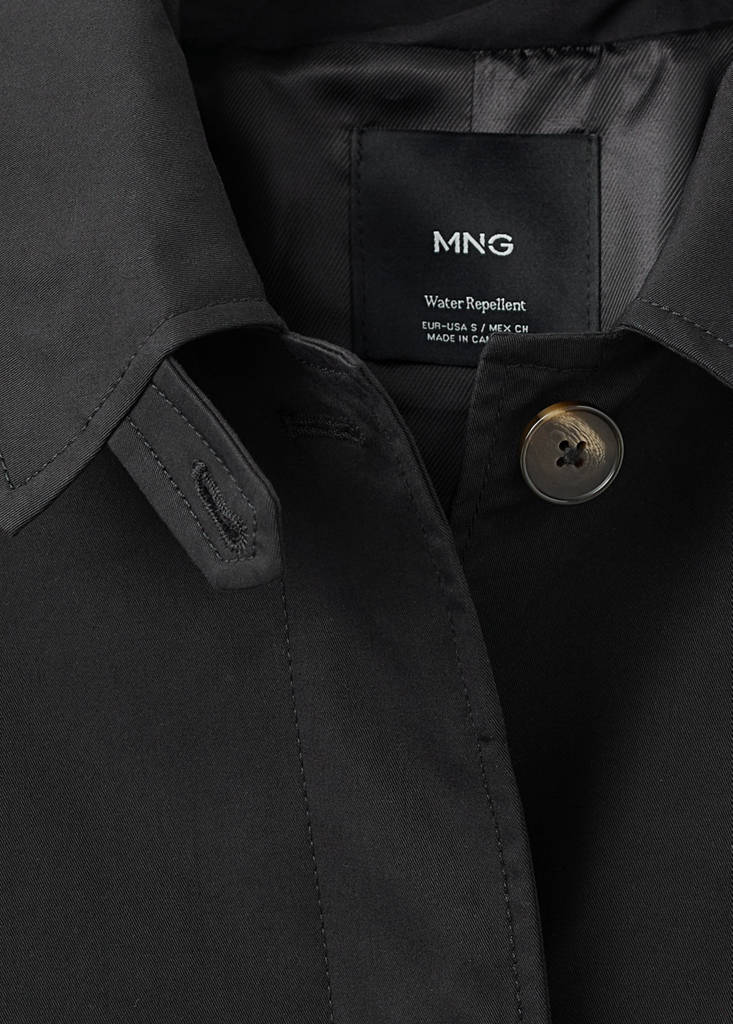 Trench Corto Oversize Con Passanti Per Cintura