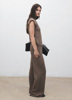 Pantaloni In Maglia Con Elastico In Vita