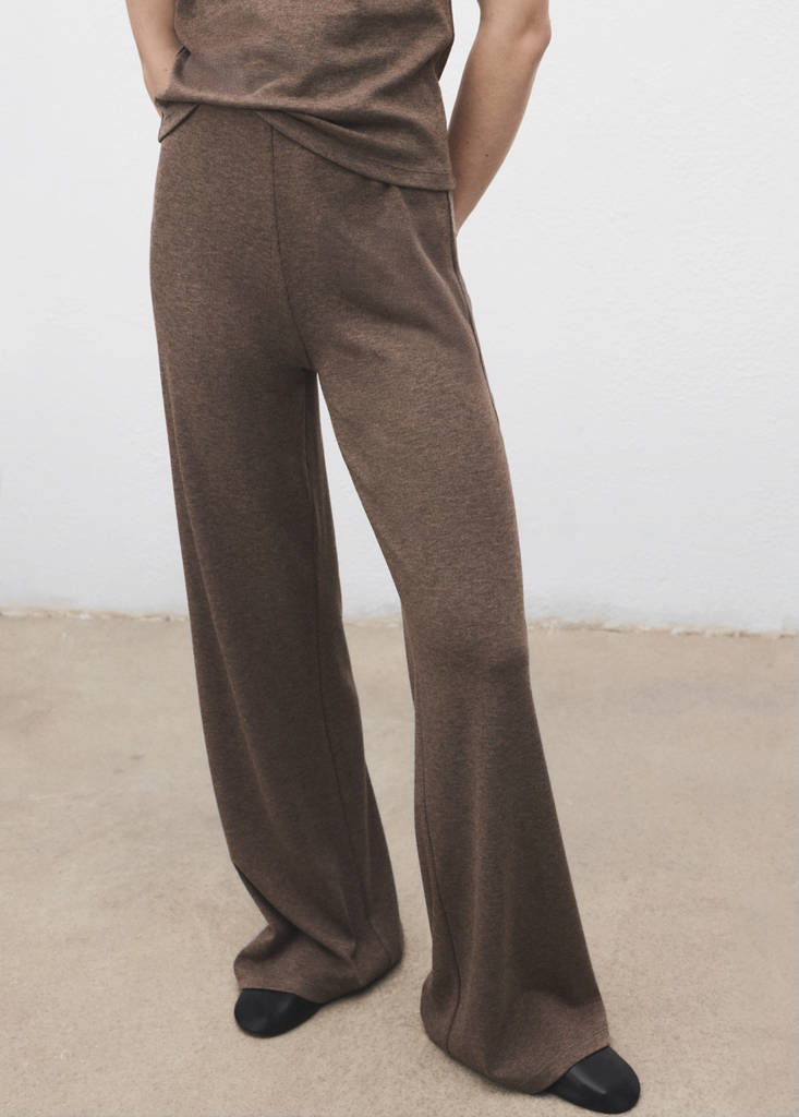 Pantaloni In Maglia Con Elastico In Vita