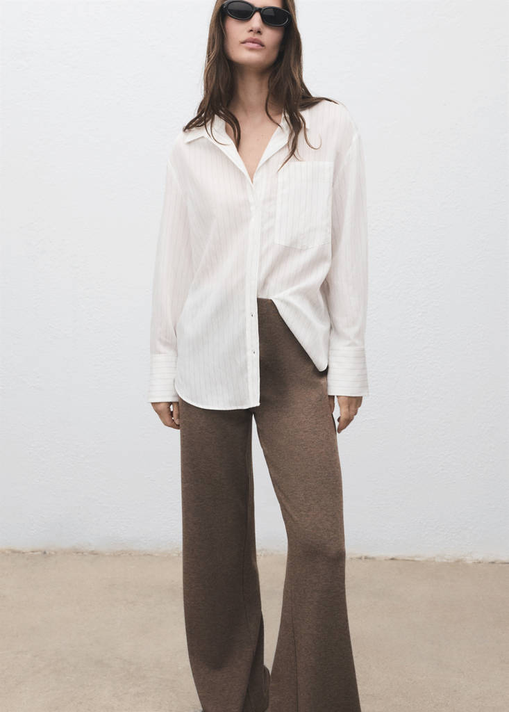 Pantaloni In Maglia Con Elastico In Vita