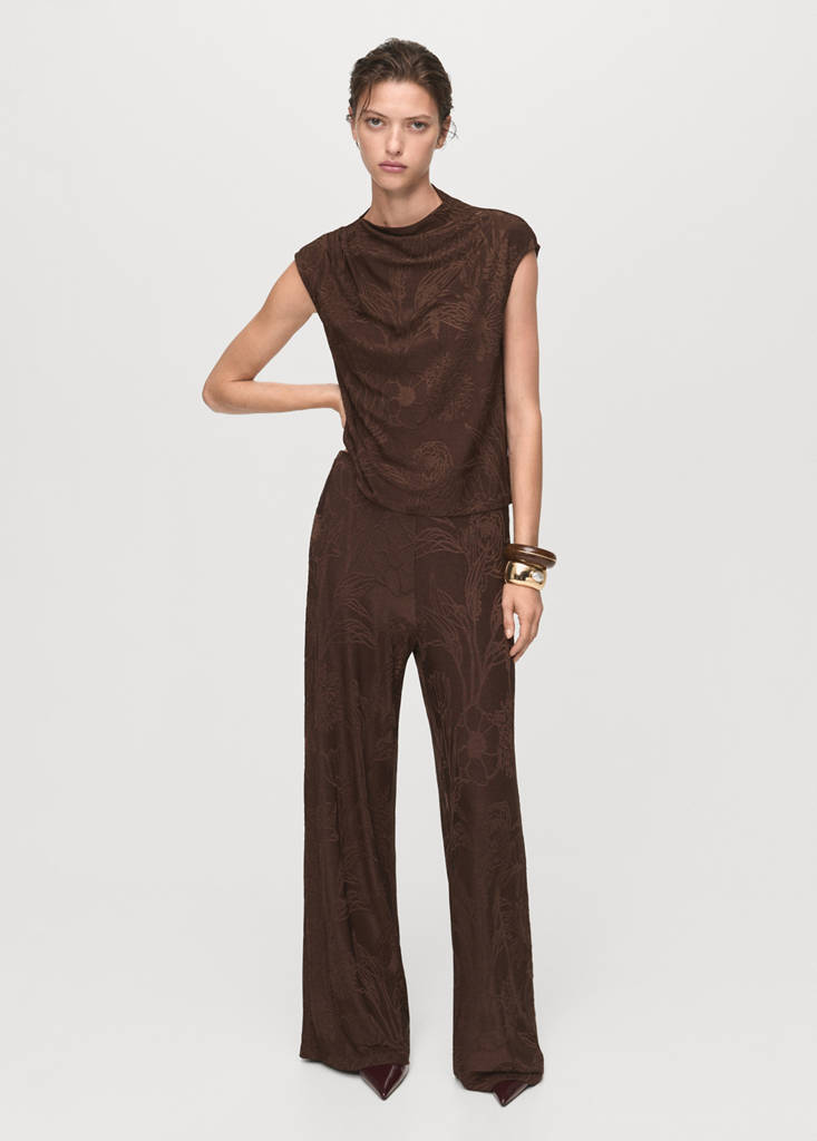 Top jacquard floreale