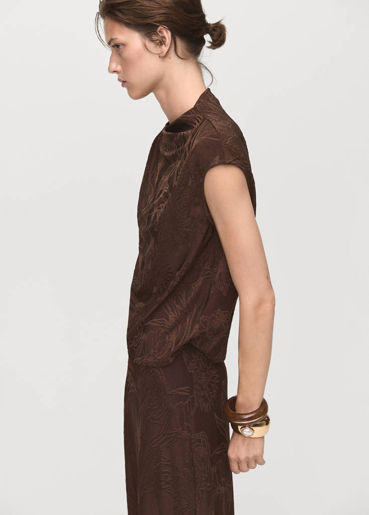 Top jacquard floreale