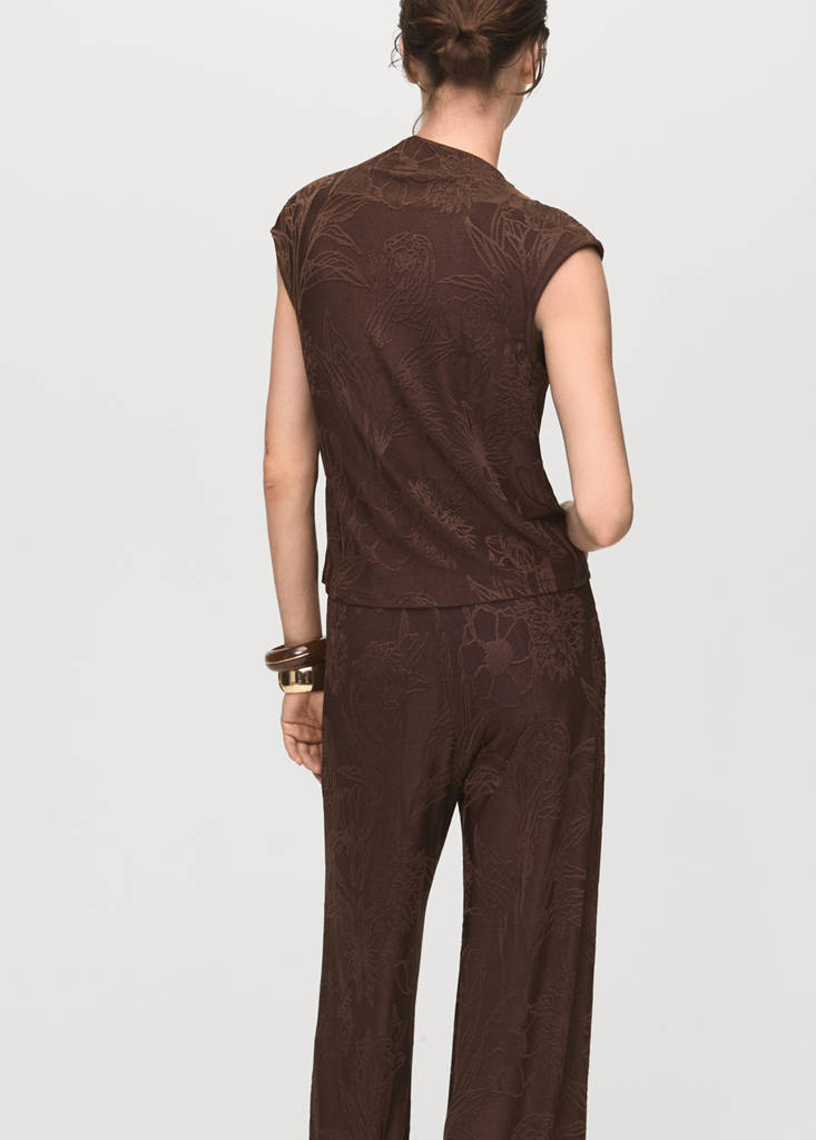 Top jacquard floreale