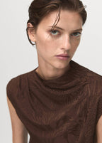 Top jacquard floreale